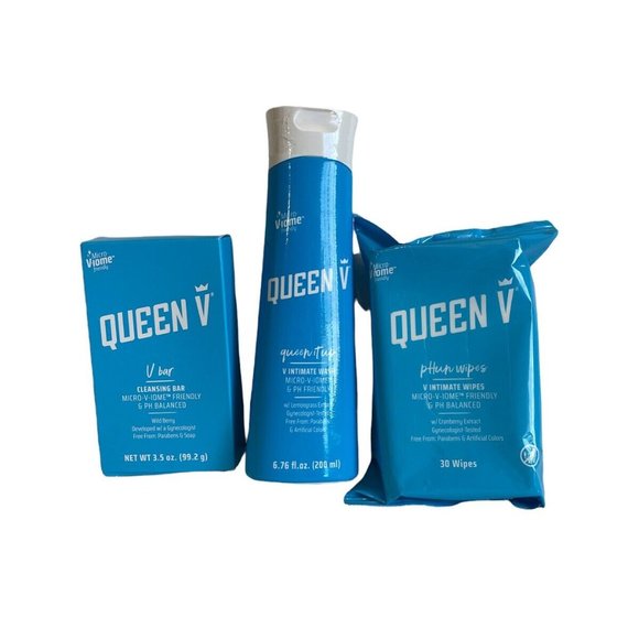 Queen V Brand Cleansing Bundle: Intimate Wash, Wash Bar, Wash Wipes - Picture 2 of 5
